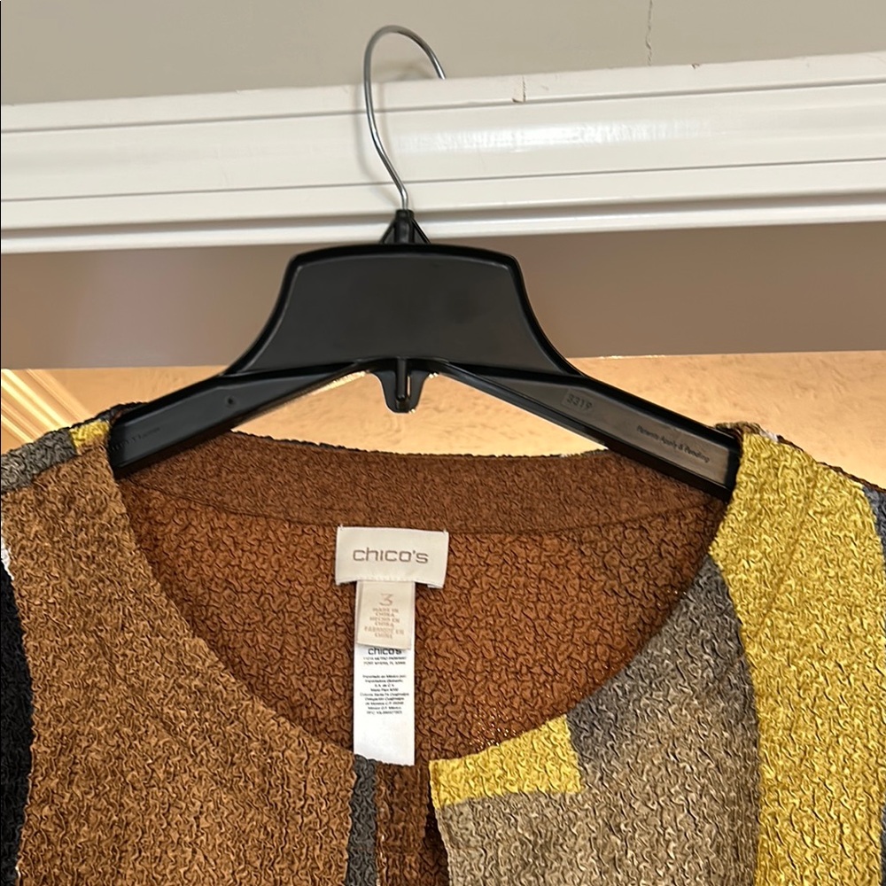 Chico's Abstract Patterned Jacket-Reversible - image 6